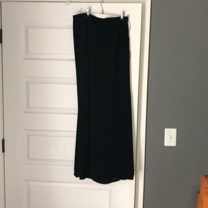 Lined black maxi skirt